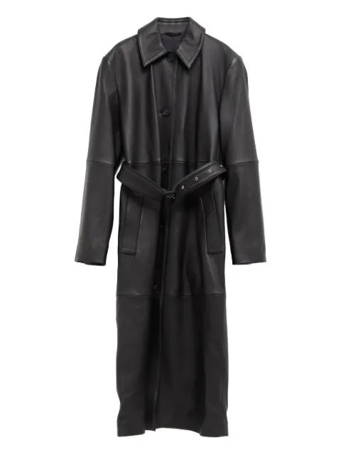 TOTEME belted leather coat Black 244WRO0157LE0083001