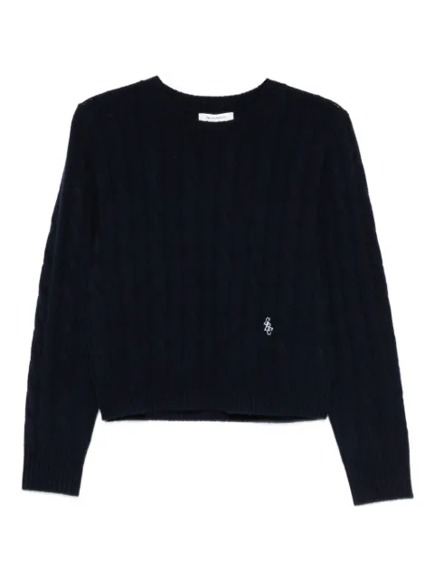 Sporty & Rich cable-knit sweate Blue WS06665302BL