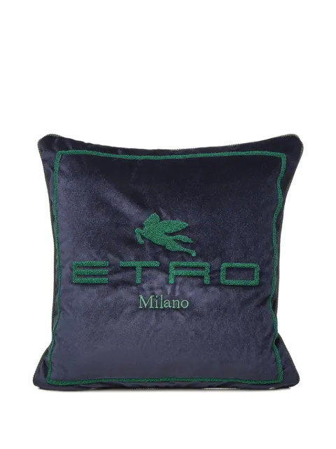 ETRO HOME logo-embroidered cushion (45cm x 45cm) Blue UHNA0003AR383B3895