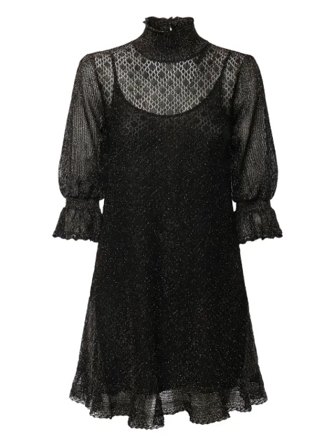 Chloé ruffled high-neck mini dress Black CH26SMR03620