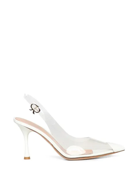 Gianvito Rossi Diana 85 buckle-detail mules White G9554285LACGSV