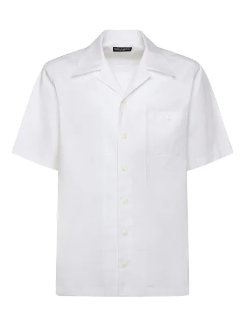 Dolce & Gabbana chest-pocket revere shirt White G5JH9THS5T8