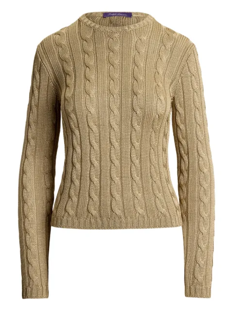 Ralph Lauren Collection cable-knit crew-neck sweater Neutrals 290900054038