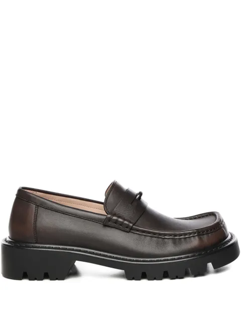 LOEWE 40mm Sierra lug-sole loafers Brown M816290X56