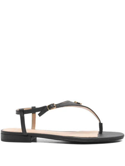 Lauren Ralph Lauren thong-strap logo-detail sandals Black 802982881002BLACK