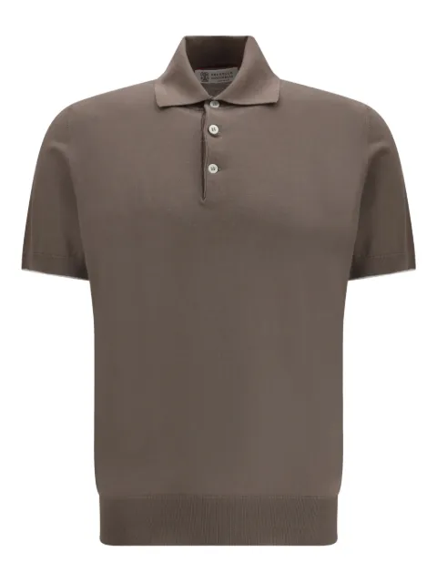 Brunello Cucinelli short-sleeve polo shirt Brown M29800125CLL90