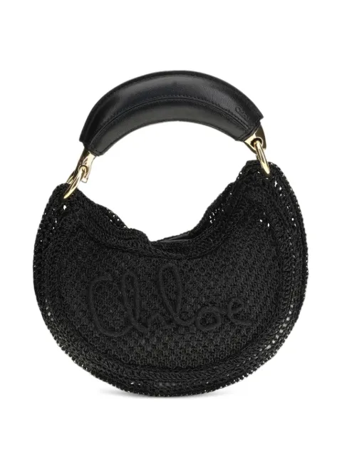 Chloé Summer Banana raffia logo mini bag Black CH26SP921R34001