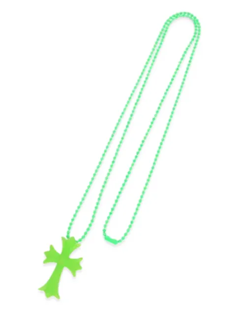 Chrome Hearts small Cross necklace Green CHRM0485