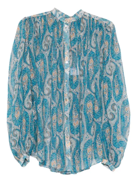 ETRO Paisley Fant silk blouse Blue WRIA004899SA1O2