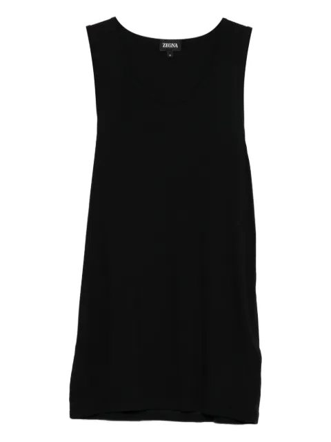 Zegna ribbed tank top Black N3D13184