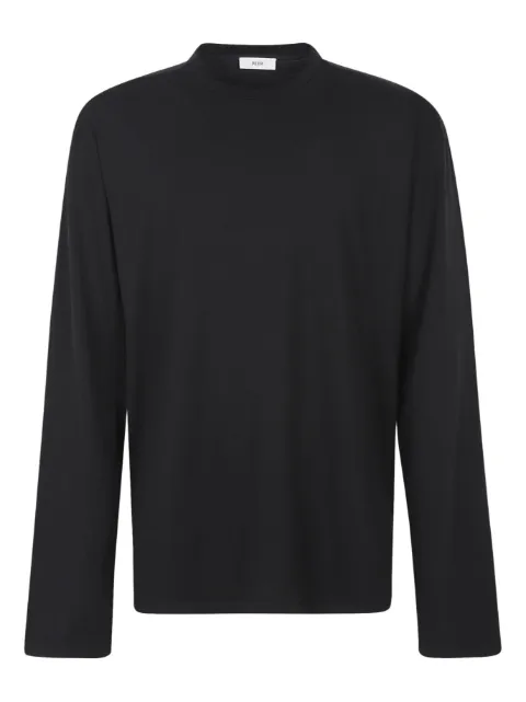 Rier long sleeves roundneck t-shirt Black TSH17JCO