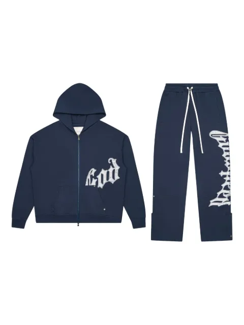 GODSPEED logo-print tracksuit (set of two) Blue OGLOGOSWEATSUITV2NAVYSILVERBOOM