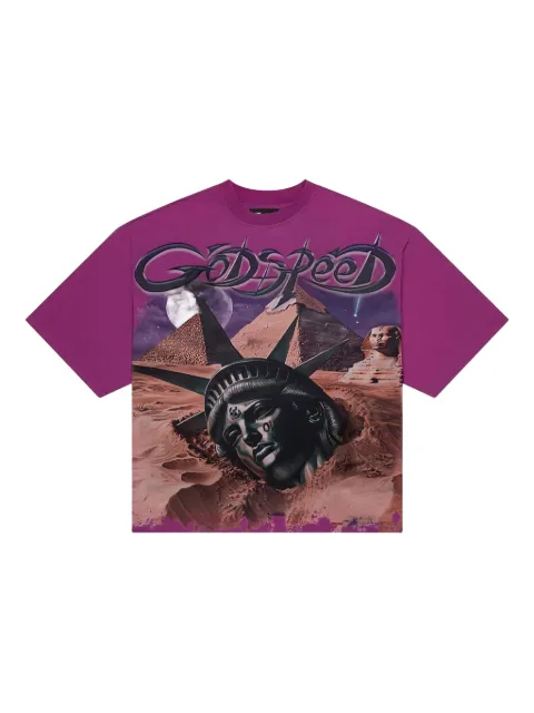 GODSPEED Mother Cairo print T-shirt Purple GDSPD14PW