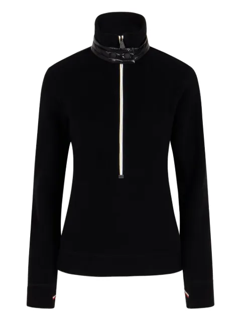 Moncler Grenoble zip-up high-neck sweater Black 988G0001680093999