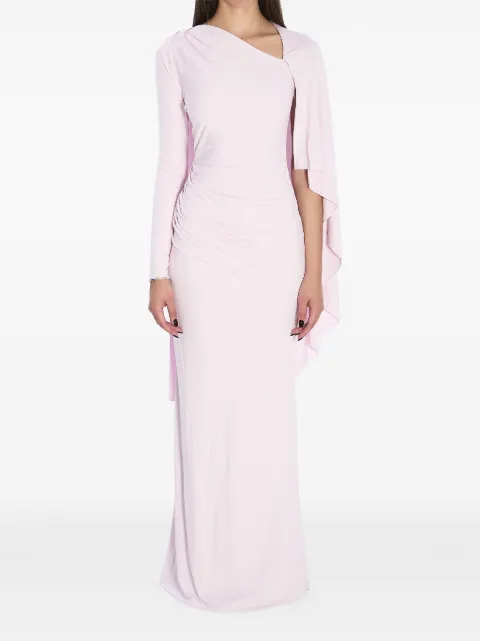 Self-Portrait asymmetric embellished maxi dress Pink RS26505XP