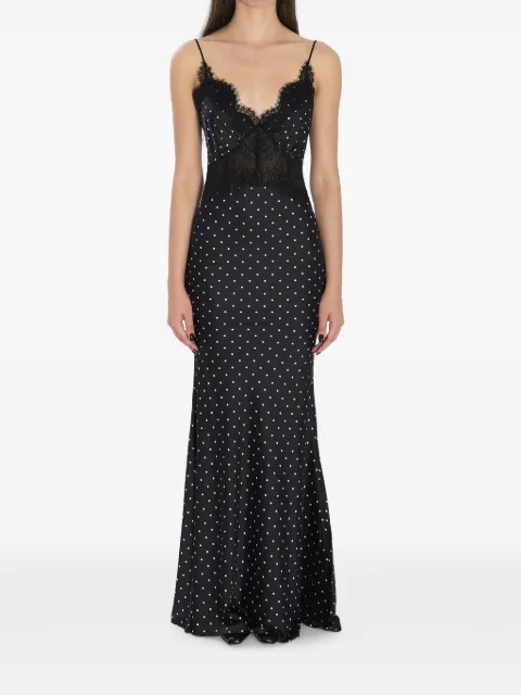 Self-Portrait polka-dot lace maxi dress Black RS26176XAB