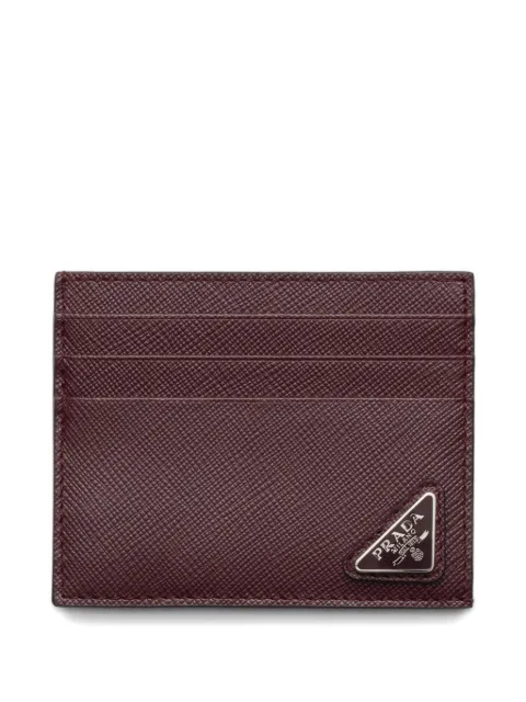 Prada triangle-logo card holder Red 2MC223QHH