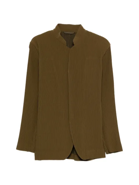 Homme Plissé Issey Miyake Tuxedo pleated blazer Green HP66FD180