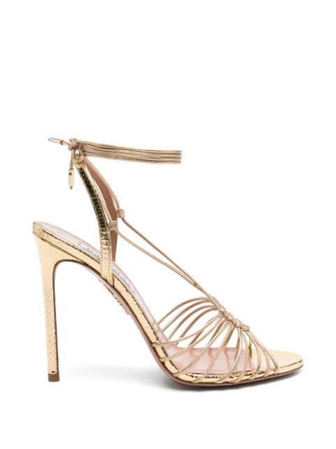 Aquazzura Ritmo tie leather sandals Gold RTMHIGS0NLTSOG