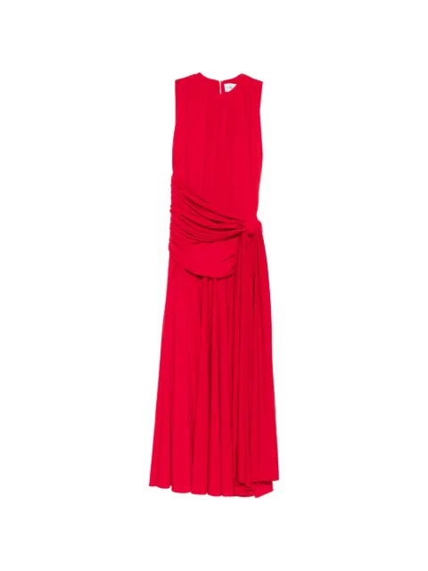 Brandon Maxwell Isadora draped midi dress Red DR841SS26B