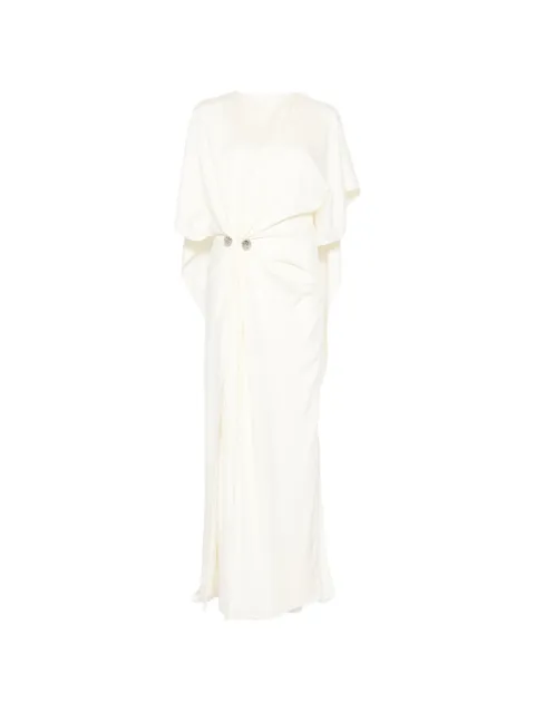 Brandon Maxwell draped cuff-link-detail dress Neutrals DR844SS26