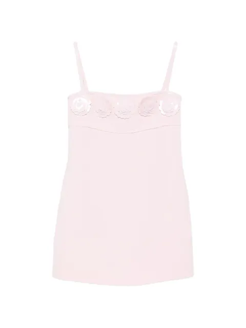 Self-Portrait floral-appliqué mini dress Pink SS26174SAP