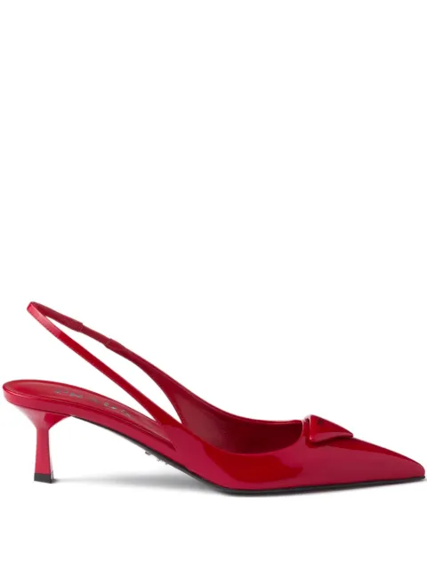 Prada patent leather slingback pumps Red 1I901MFDD55XUW