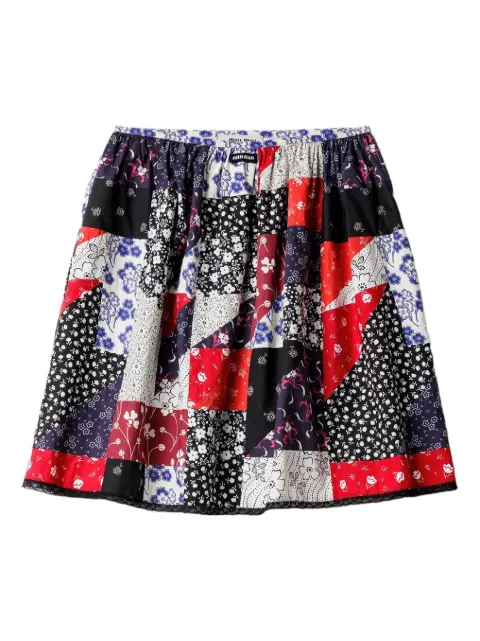 Miu Miu patchwork poplin skirt Red MG2425SOOO180Q
