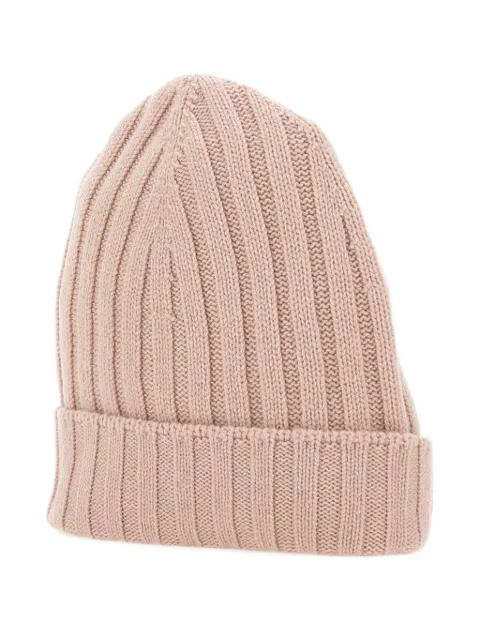 Gran Sasso ribbed beanie hat Pink 1316515563999ROSE