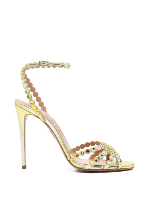 Aquazzura Tequila embellished sandals Yellow TQLHIGS0DNL