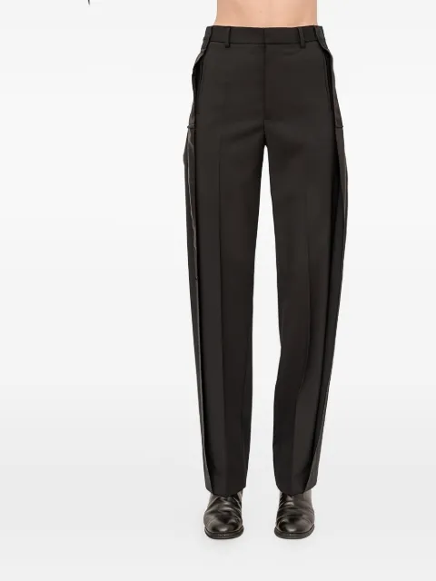 MM6 Maison Margiela satin-panel trousers Black S52KB0243