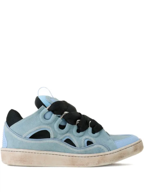 Lanvin cut-out lace-up sneakers Blue FUSKDK12CANVP26