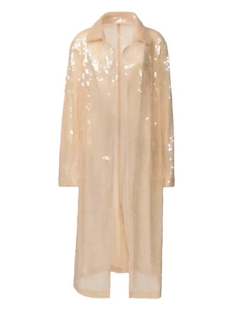 Fabiana Filippi sequin-embellished coat Neutrals CTD266F255L7930000