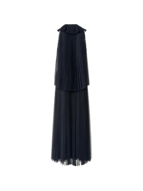 Fabiana Filippi pleated layered dress Blue ABD276F647M1690000