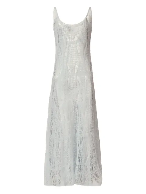 Fabiana Filippi openwork knit maxi dress Blue ABD266F163D9360000