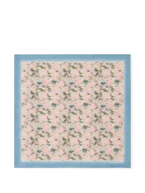 Fabiana Filippi floral trim scarf Blue SAD276A949M0430000