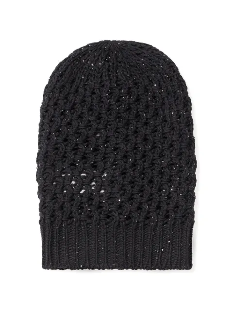 Fabiana Filippi sequinned beanie hat Black SAD266A880L7500000