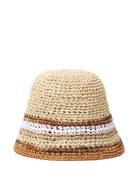 Fabiana Filippi striped bucket hat Neutrals SAD276A952M0520000