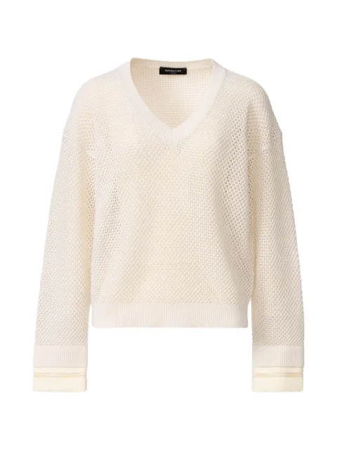 Fabiana Filippi V-neck long-sleeve sweater Neutrals MAD276F481M1560000