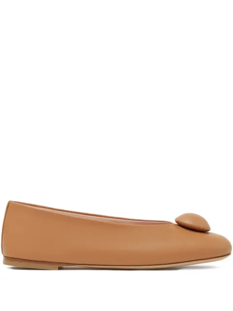 Fabiana Filippi appliqué ballet flats Brown ASD266A807M0160000