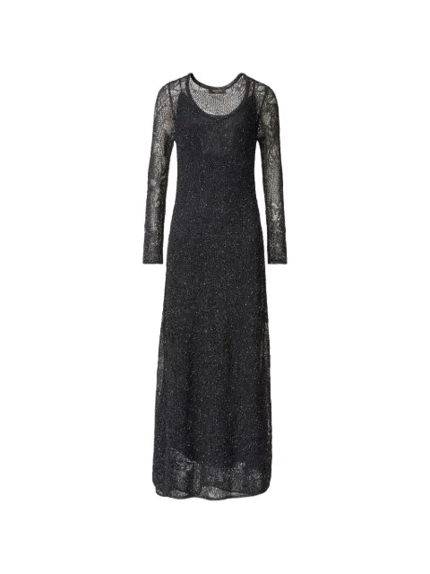 Fabiana Filippi long sleeve lace dress Black ABD276F606D8640000