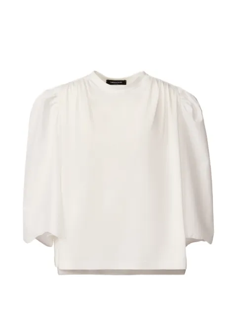 Fabiana Filippi crew neck gathered top White JED276F576M1850000