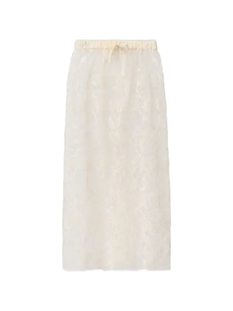 Fabiana Filippi floral lace skirt Neutrals GND276F848D9710000