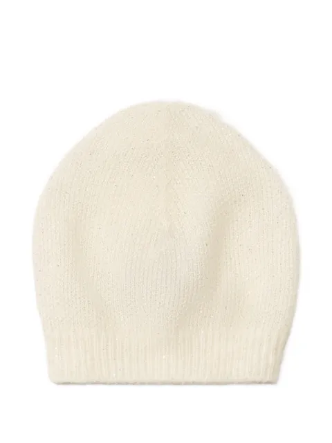 Fabiana Filippi sequinned beanie hat Neutrals SAD266A880L7950000