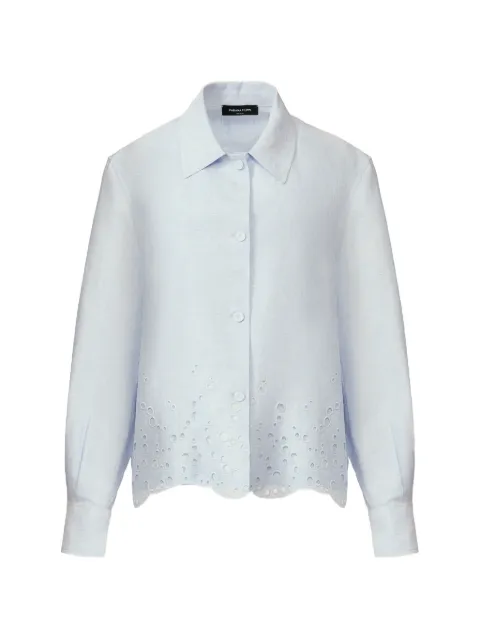 Fabiana Filippi scalloped embroidered shirt Blue GCD276F665M1780000