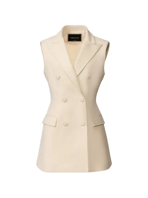 Fabiana Filippi double-breasted sleeveless jacket Neutrals GCD276F669M1390000