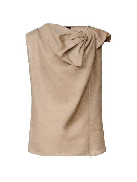 Fabiana Filippi drape sleeveless top Neutrals TPD276F737D835