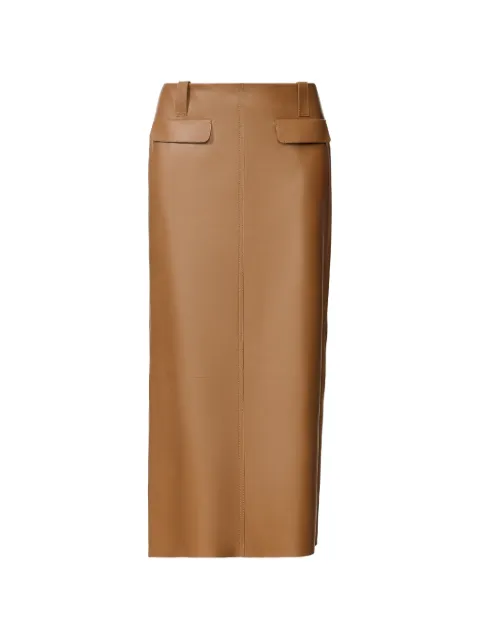 Fabiana Filippi nappa lissé pencil skirt Brown PLD266F267L7990000