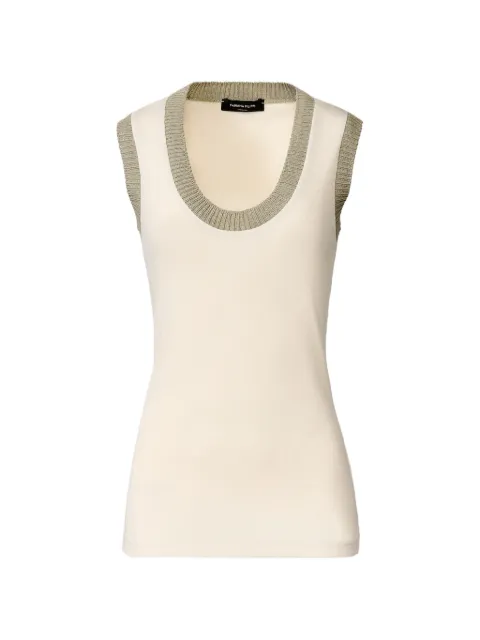 Fabiana Filippi ribbed tank top Neutrals JED276F582M2240000