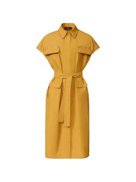 Fabiana Filippi zip pocket tie dress Yellow ABD276F618L5820000
